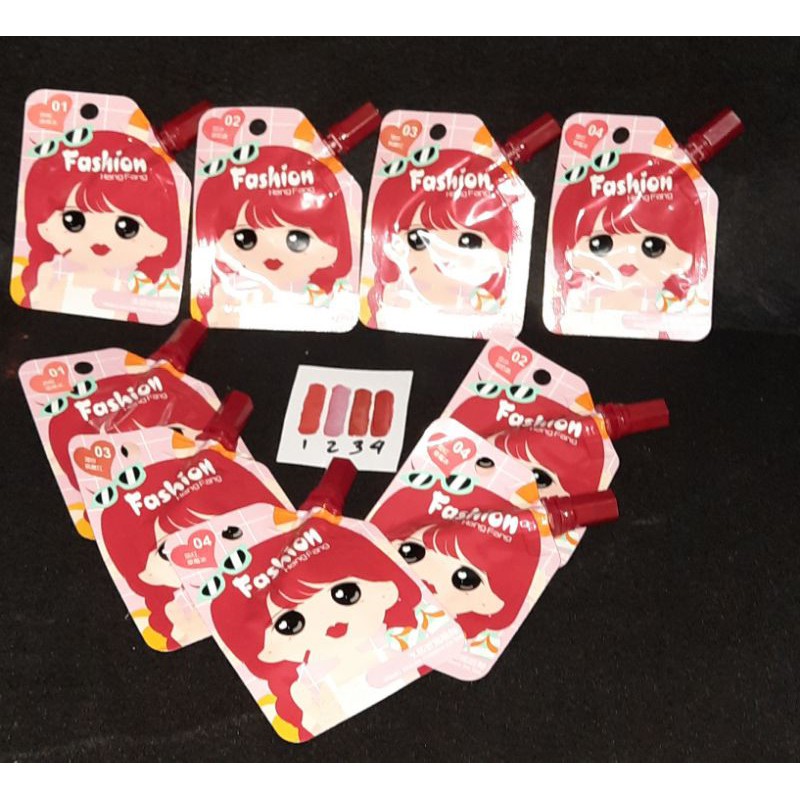 PROMO PER4PCS!!!LIP GLOSS SACHET FASHION HENGFANG H7054