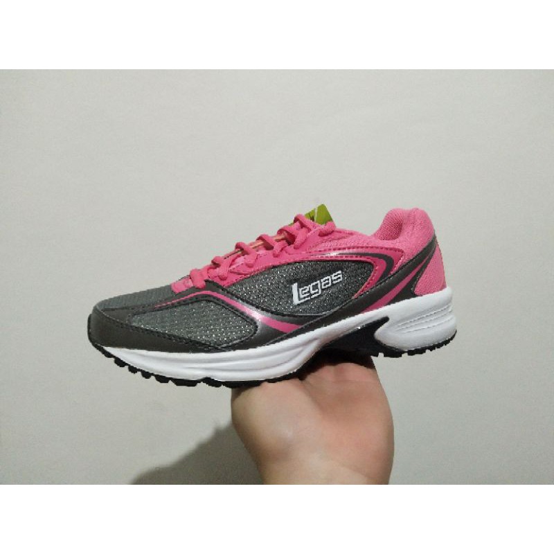 Sepatu League Legas Abu Neptune La W Running Shoes Wanita Original Murah Sneakers Cewe Ori