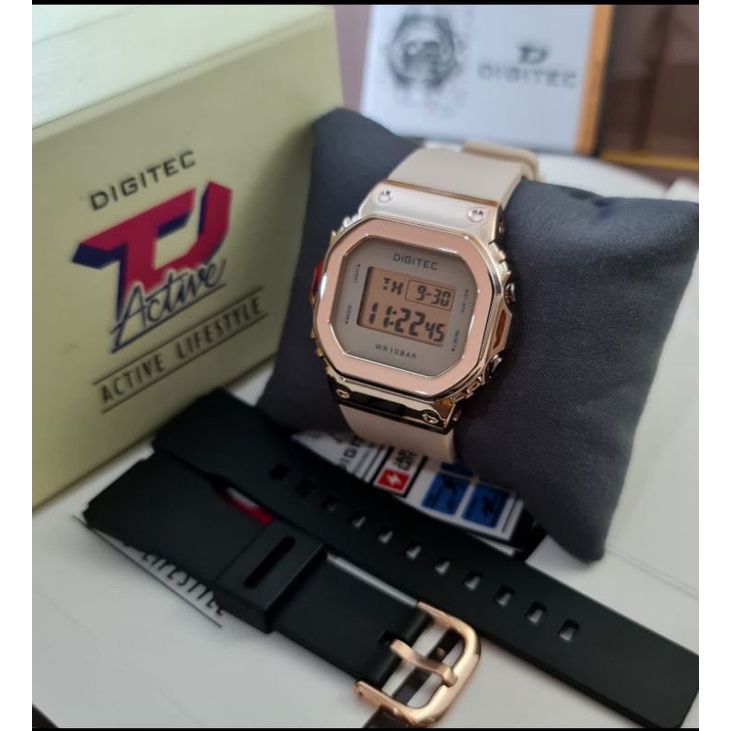 Jam tangan wanita digitec BDG 7054 DIGITAL rubber free tali garansi resmi 1 tahun