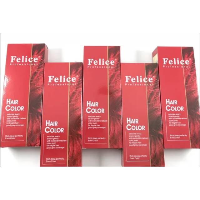 Felice / Cat Rambut Felice / Semir Felice / Hitam / Naturan Dark