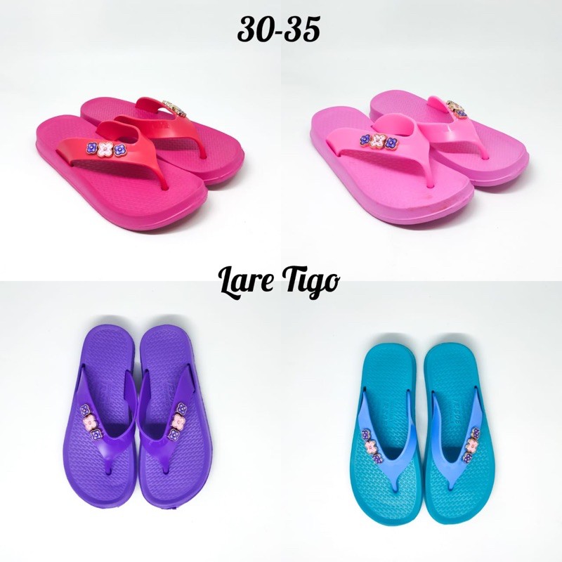 Sendal Jepit Karet Anak Cewe Perempuan Motif Bunga Irsoe