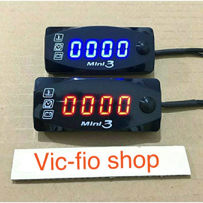 Voltmeter Volt Meter ACCU Aki 3 in 1 Mini 3 12V Universal Semua Motor Bisa