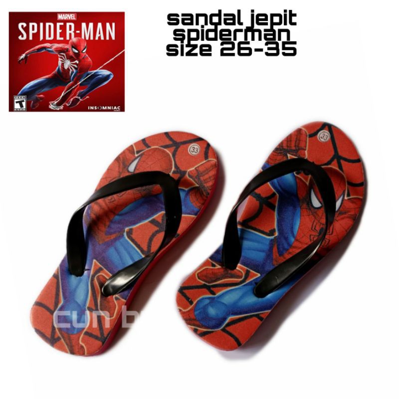 sandal jepit spiderman anak