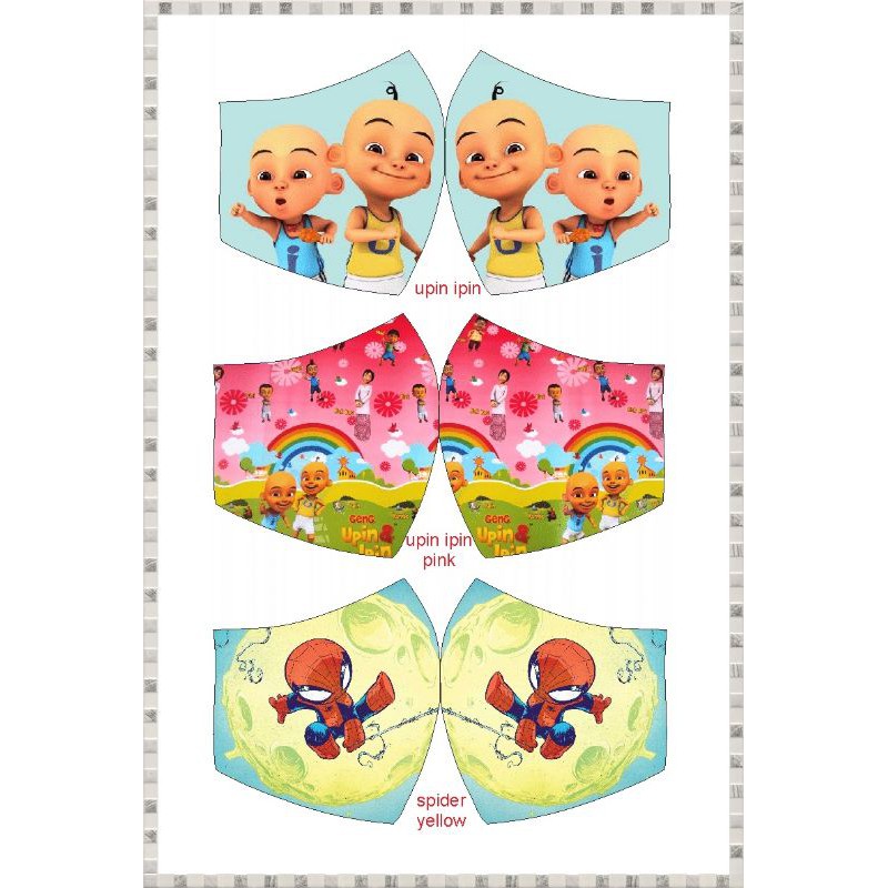 Masker kain anak duckbill 3ply