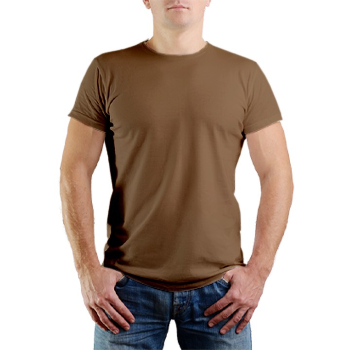 KAOS COKLAT TUA POLOS LENGAN PENDEK PANJANG FASHION COWOK PRIA LAKI LAKI CEWEK WANITA