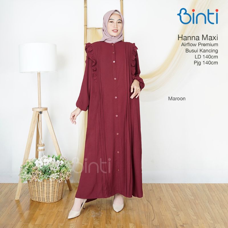 GAMIS JUMBO AIRFLOW HANNA MAXY ORI BINTI HIJAB