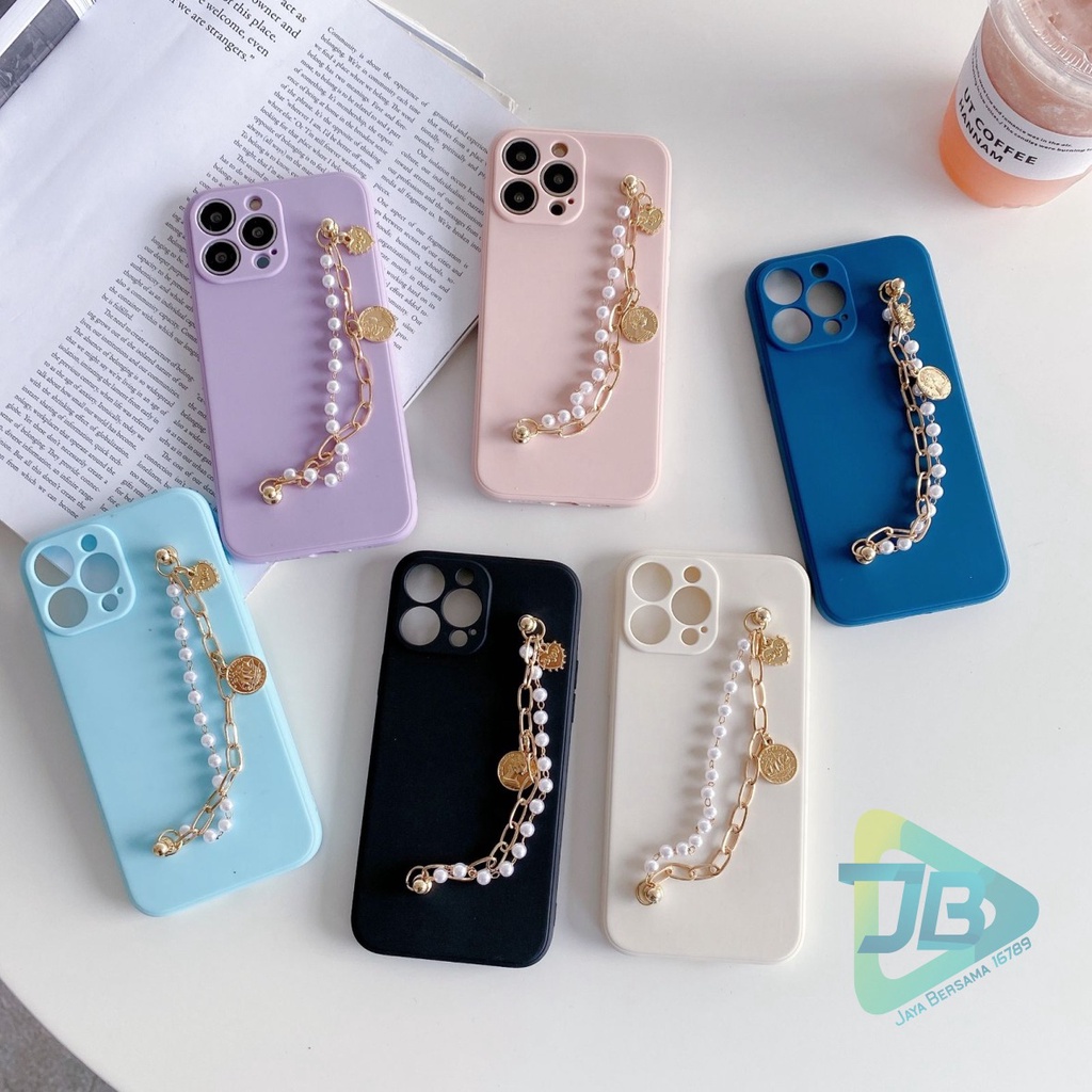 SOFTCASE MACARON RANTAI MUTIARA CHAIN GRIP INFINIX SMART HD 2021 4 5 6 HOT S4 5 6 7 8 9 10 PLAY 10I 10S 11 11S NOTE 8 10 11 PRO ZERO X NEO JB5540