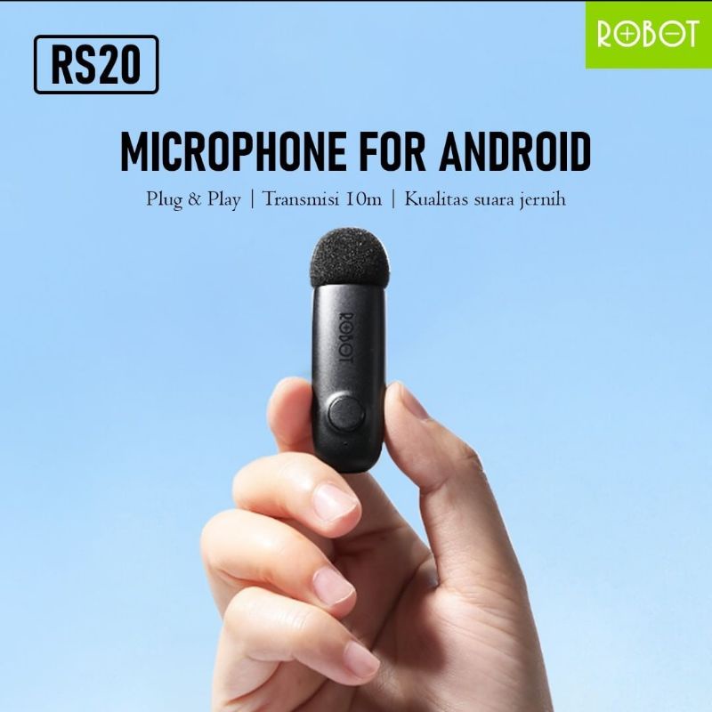 Mic Wireless Microphone Wireless bluetooth port Type-C android ROBOT Rs20