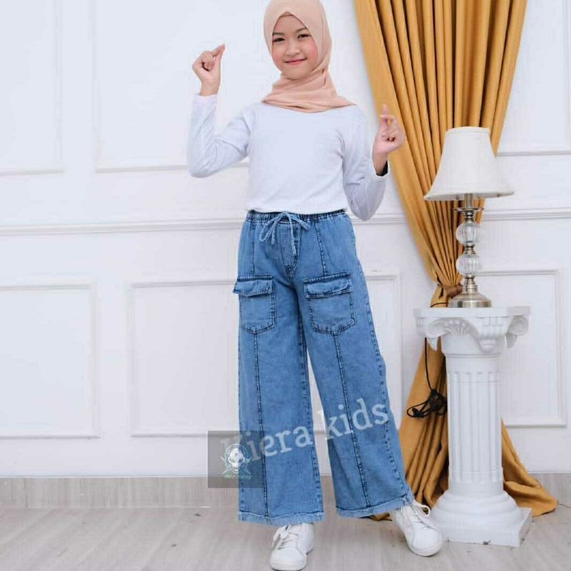 Celana Kulot Anak Perempuan Usia 6-13 Thn / Celana Panjang Anak Kantong Depan/CELANA KULOT JEANS ANAK MODEL KANTONG TERBARU / CELANA KULOT PANJANG USIA 6,7,8,9,10,11,12 TAHUN Kulot Boyfreen Kekinian Terbaru// BAWAHAN KULOT JEANS PANJANG UNTUK USIA 6-13