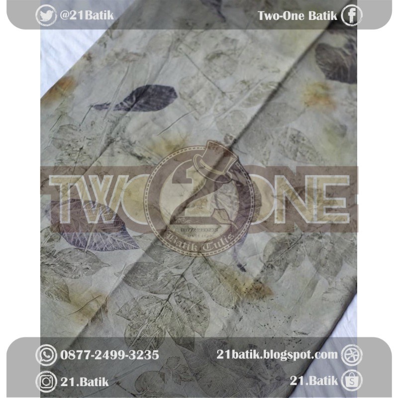 ECOPRINT BATIK PREMIUM (KAIN BATIK) ABU