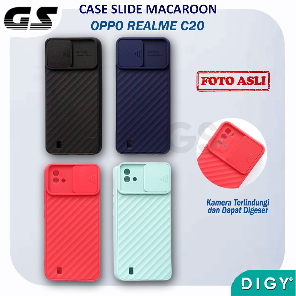 Case Import Korea Termurah Softcase OPPO A15  A15S 5 C20 Protector Slide Camera Macaroon