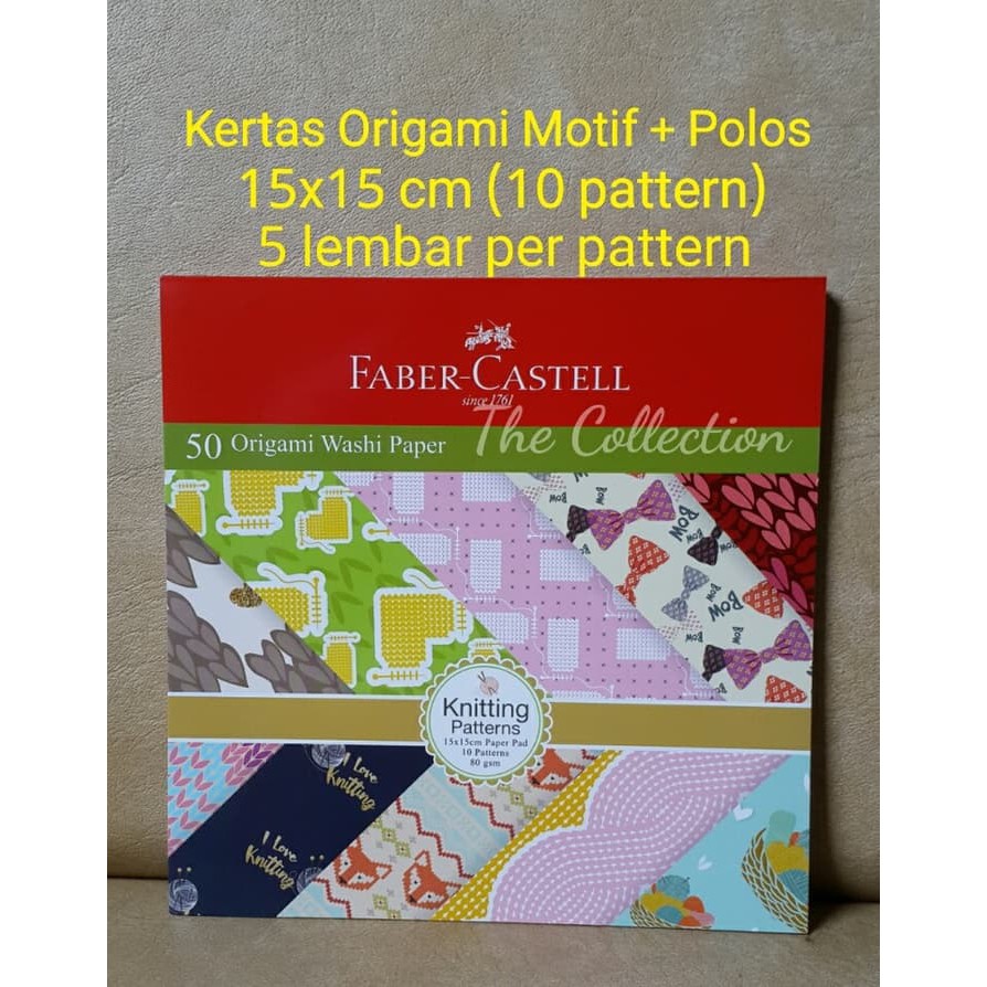 

Promo ATK0381FC 50 lbr MOTIF POLOS 15X15cm Origami Washi Paper Faber Castel Keren
