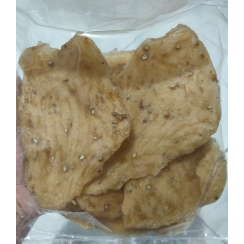 

Kerupuk Ikan Sahang/Lada (+-200g) / Kerupuk Khas Kalimantan/Kerupuk Khas Pontianak/Kerupuk Khas Ketapang