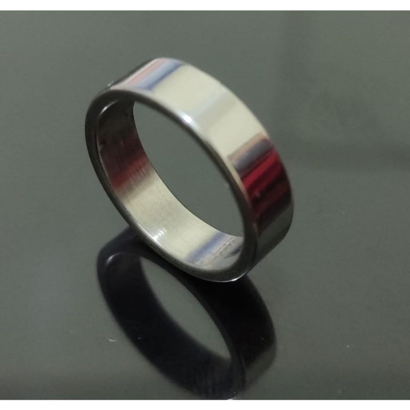 cincin titanium couple / polos warna putih termurah