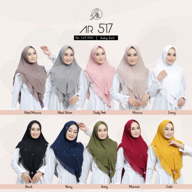 Hijab Arrafi baby doll#ar 517#hijab syar'i arrafi