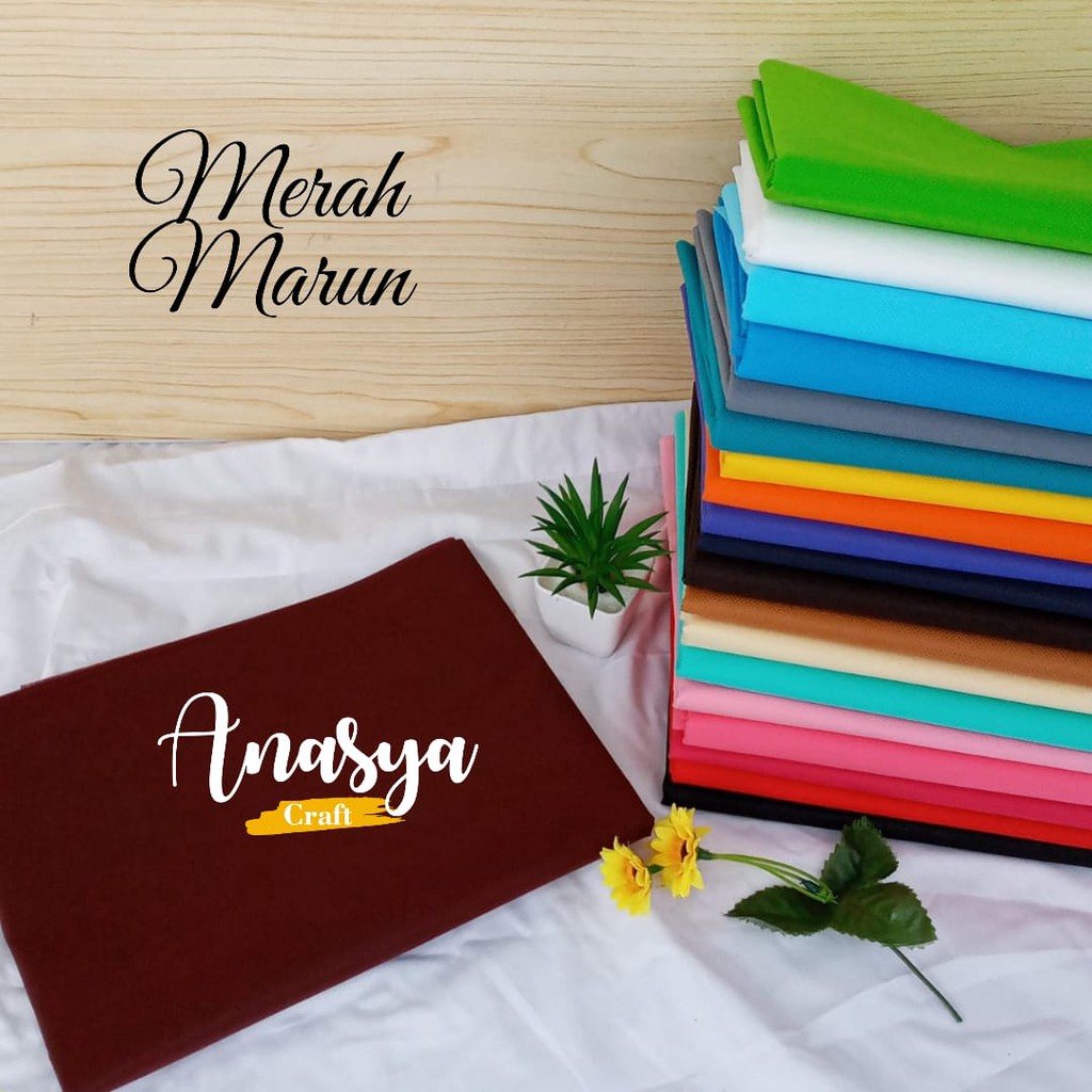 KAIN SPUNBOND BUKET MURAH PER 1 METER TEBAL-Merah Marun