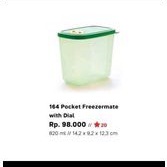 Tempat menyimpan makanan di dalam kulkas