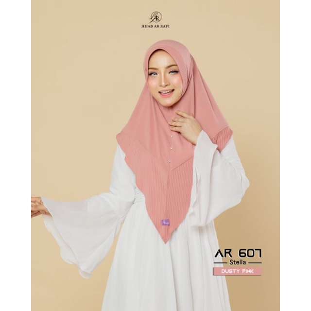  Jilbab Instan terbaru // Hijab bergo Instan variasi Plisket dan akrilik  AR 607 ORI by AR RAFI-3