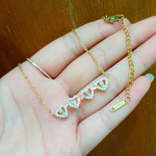 Kalung 2 in 1 Titanium Asli Mata Tanam Anti Karatan