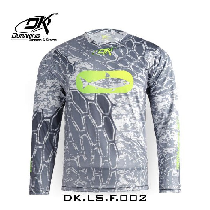 DK Fishing Jersey LS  Shark Camou Grey
