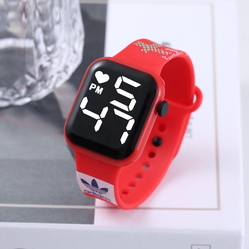 JAM TANGAN WANITA ADS TREND LED DIGITAL STRAP RUBBER TERLARIS TW-15