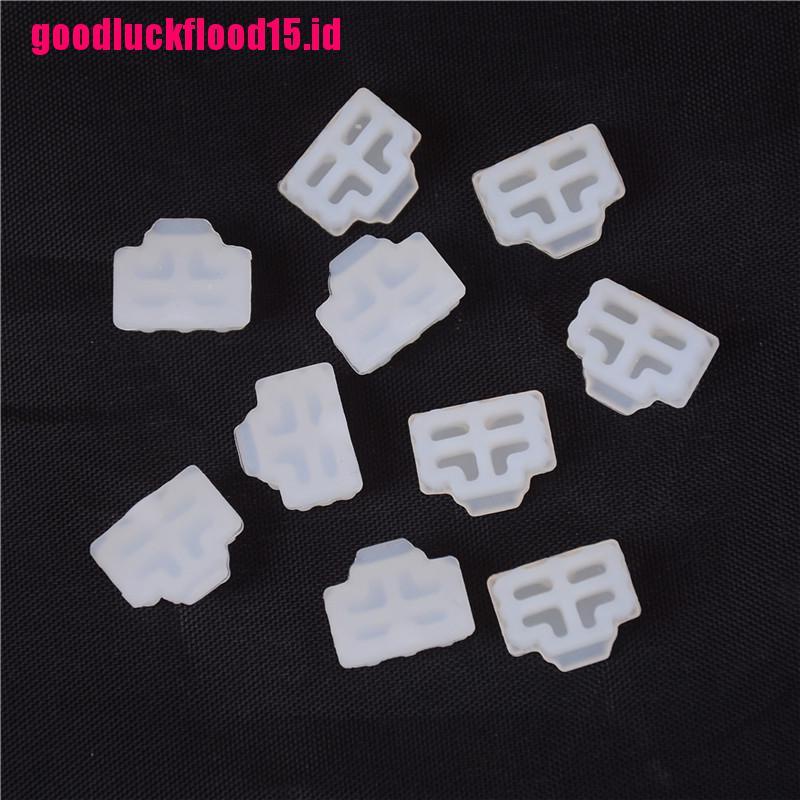 {LUCKID}10Pcs Ethernet Hub Port RJ45 Anti Dust Cover Cap Protector Plug White