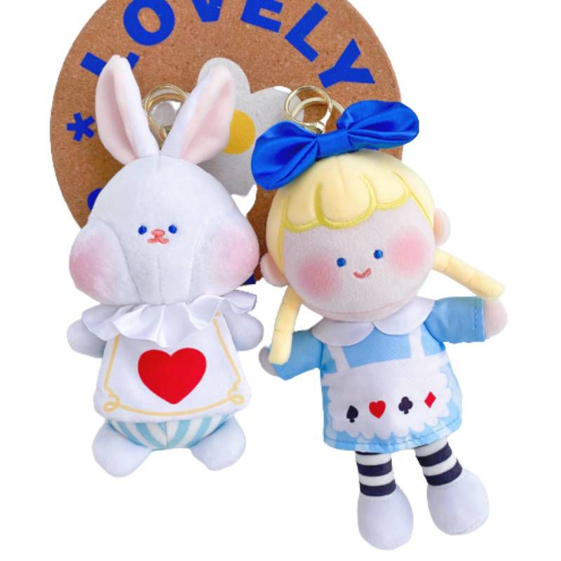 Cute Lan Sister Sleepwalking Alice Plush Doll Rabbit Key Chain Bag Pendant Kids Toys Gift