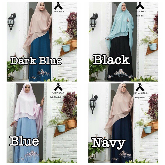 YUNIA SYARI selebgram syar’i gamis muslimah dress lebaran