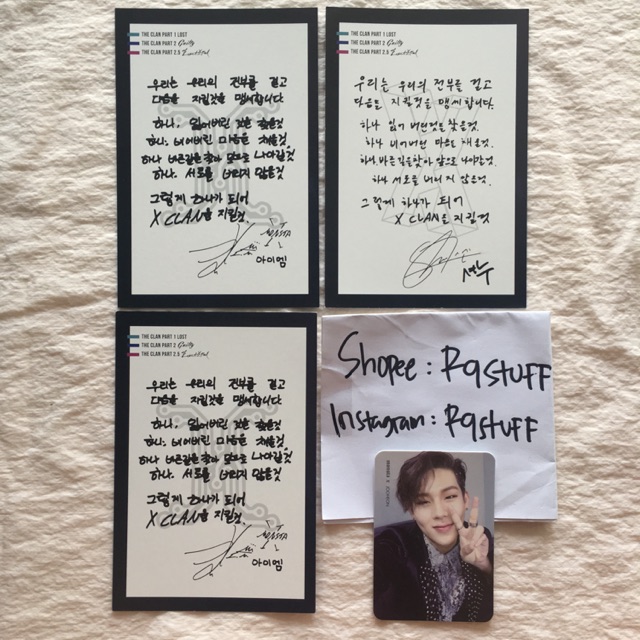 SALE Monsta X monstax I.M IM Changkyun Shownu Oath Paper Jooheon Photocard beautiful album