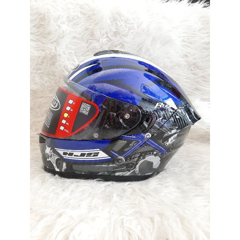 HELM FULLFACE NJS ZX 1 SOLID POLOS RUSH ALL VARIANT