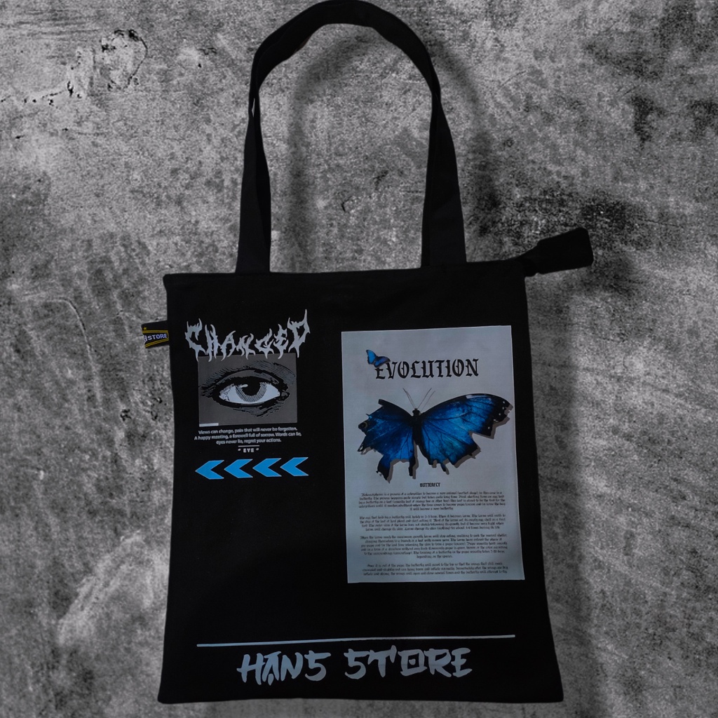 [BS010] HANS STORE tote bag / tote bag wanita / tote bag pria / tote bag kanvas / tote bag resleting / tote bag distro