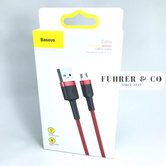 Kabel Charger Baseus Android Cafule Micro USB Cable Original 1 Meter Or 2 Meter