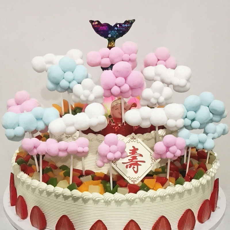 Topper Kue Awan &amp; Balon Udara 3d Untuk Dekorasi