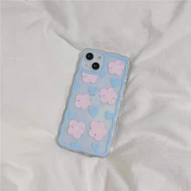 Soft Case Silikon TPU Transparan Motif Bunga Pink Untuk IPhone 13 12 Mini 11 10 Pro XS Max X XR 8 7 6 6S Plus SE 2020