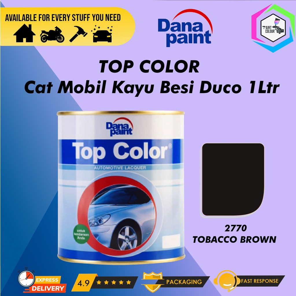 TOP COLOR 2770 Tobacco Brown - Cat Mobil Kayu Besi Duco