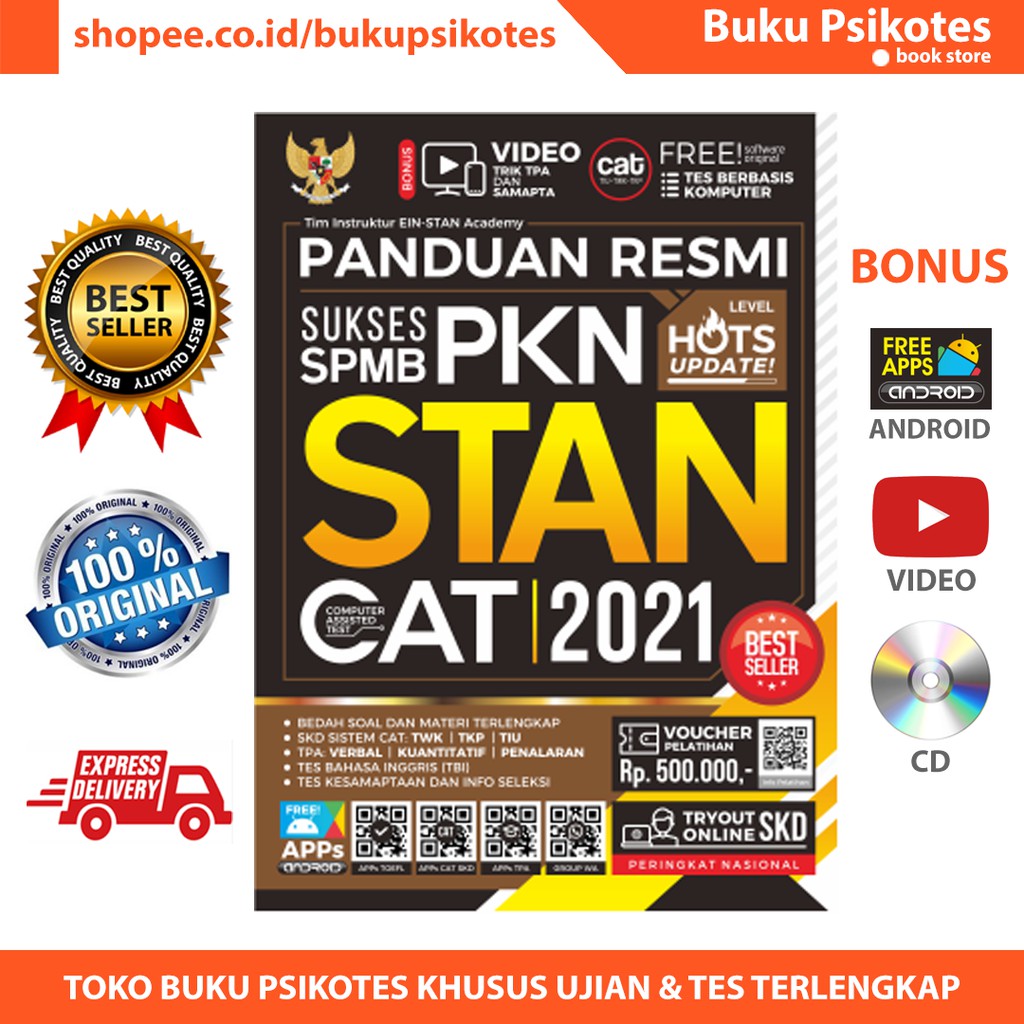 Buku Tes Pkn Stan 2021 Panduan Resmi Sukses Spmb Pkn Stan 2021 Sistem Cat Bonus Cd Shopee Indonesia