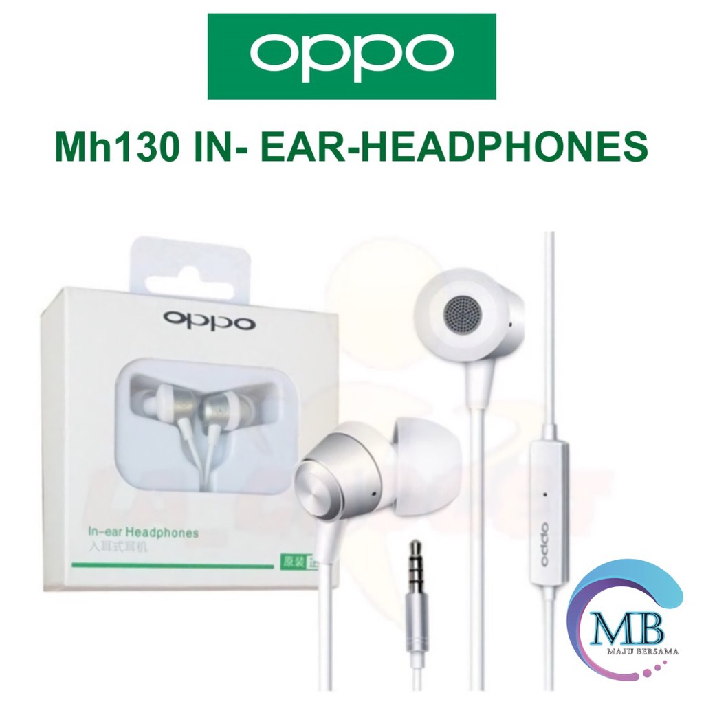 MH130 Headsfree Headset earphone Hf oppo original 100% F9 a5s A5 a9 a12 a53 a52 a92 2020 MB709