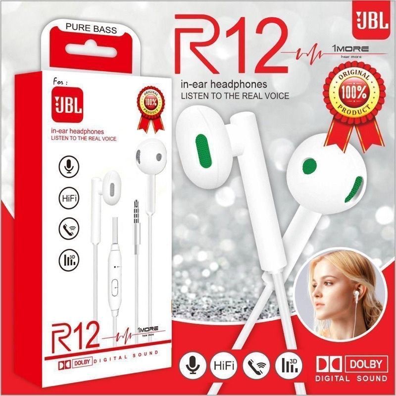 (OM) HF HEADSET BRANDED R12 PACKING IMPORT SUPER BASS