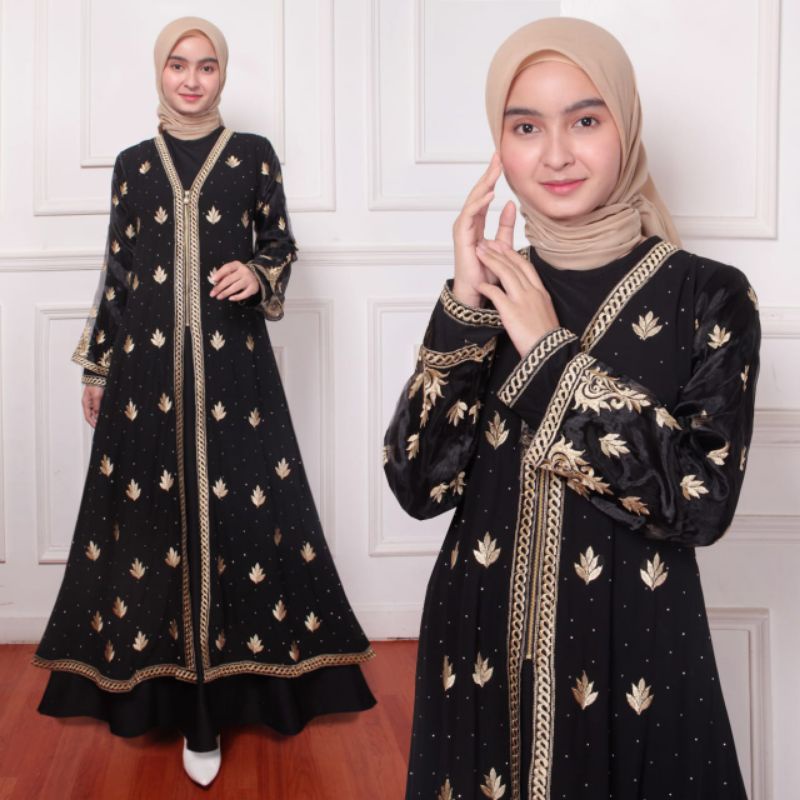 Abaya hitam/abaya lebaran mewah
