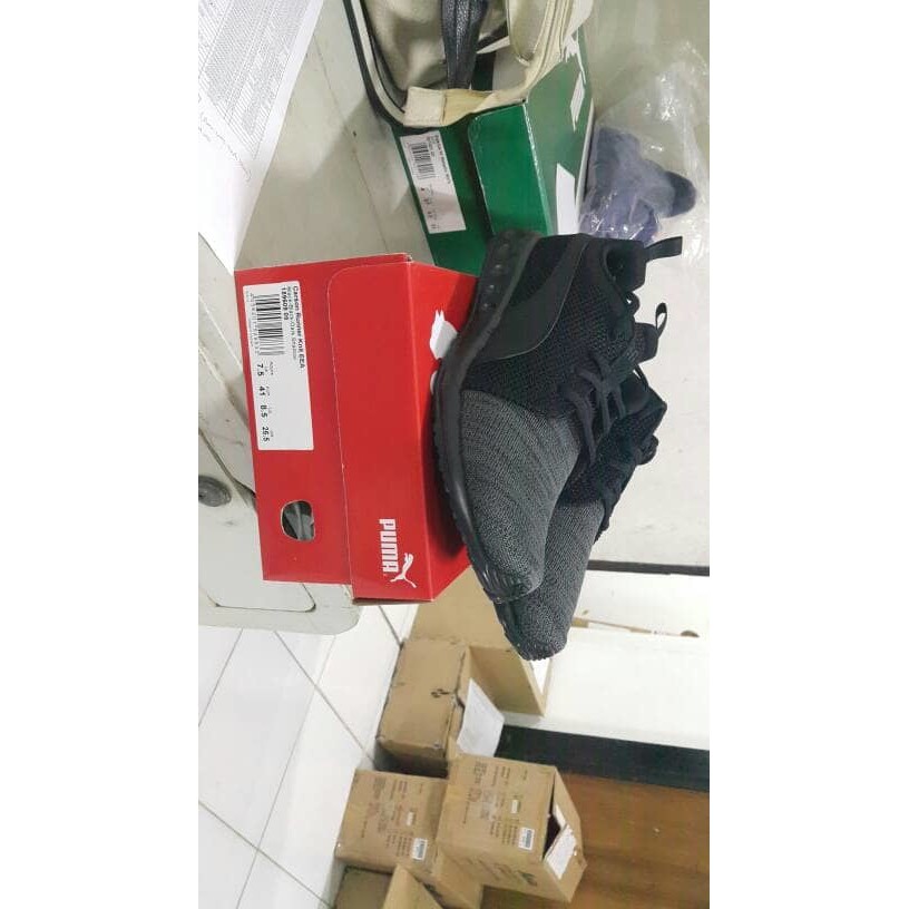 PROMO SALE ORIGINAL PUMA CARSON RUNNER KNIT EEA BLACK Sepatu Running Pria Murah Diskon Berkualitas