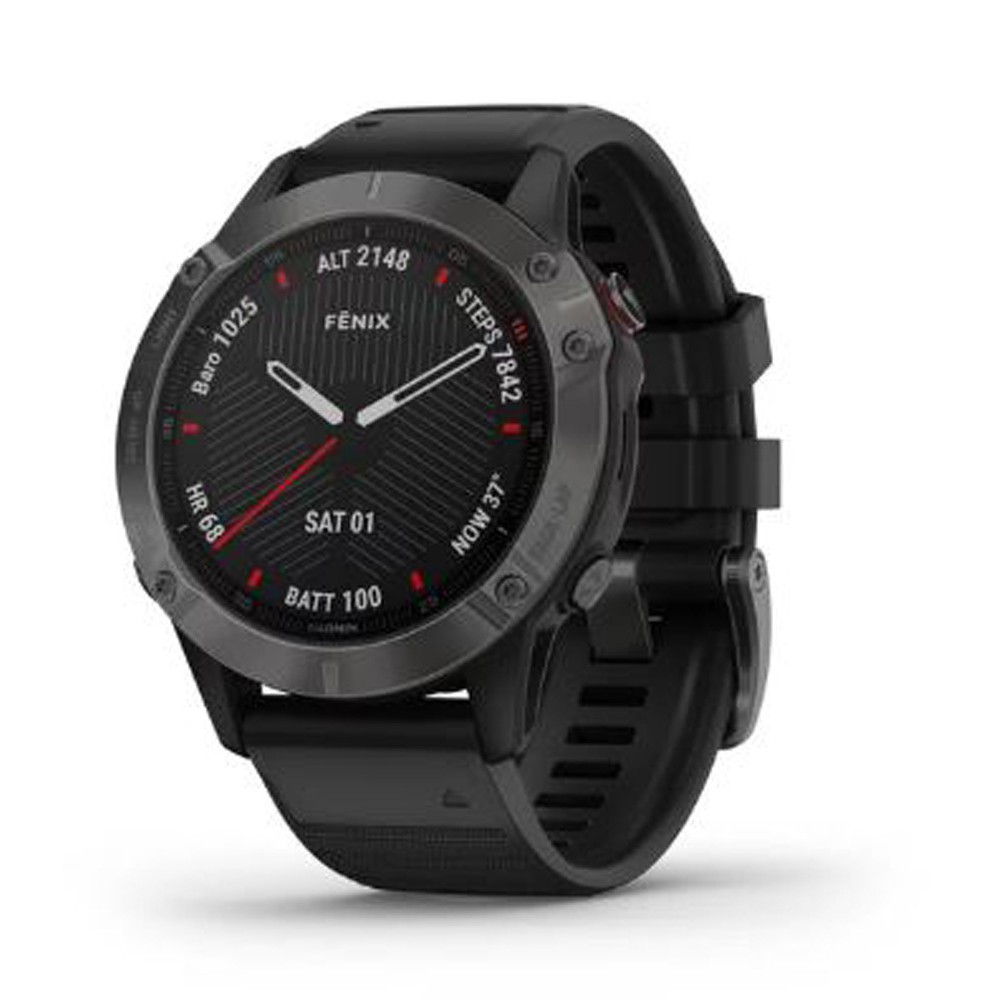 Garmin Fenix 6S Carbon Gray DLC with Black Band Original Resmi TAM 2 Tahun