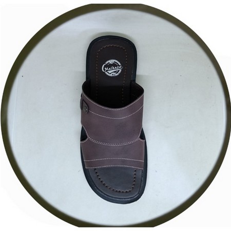 Sandal Pria Ukuran Besar / Big Size Jumbo 44 45 46 47 - Sendal   Bahan Kulit Asli - Murah