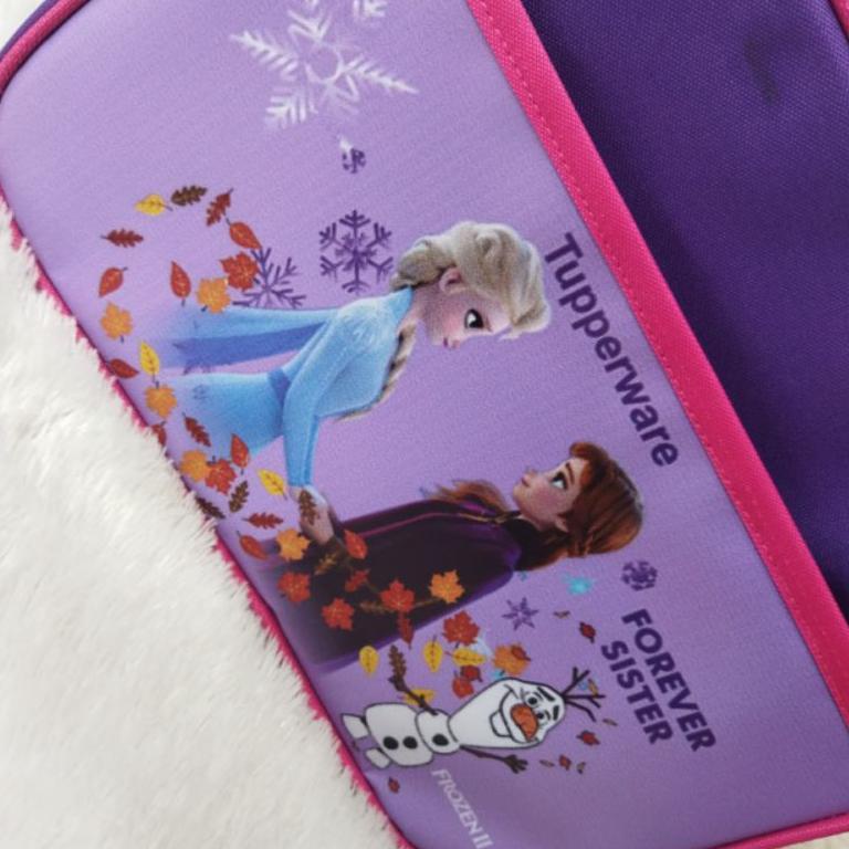 Tas Frozen ELSA  Tupperware ( Zipper Bunga Es ) / Tas Forever Sister FROZEN Tupperware / Tas bekal m
