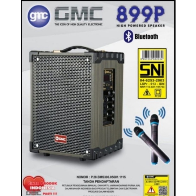 Speaker Portable GMC 899P Bluetooth