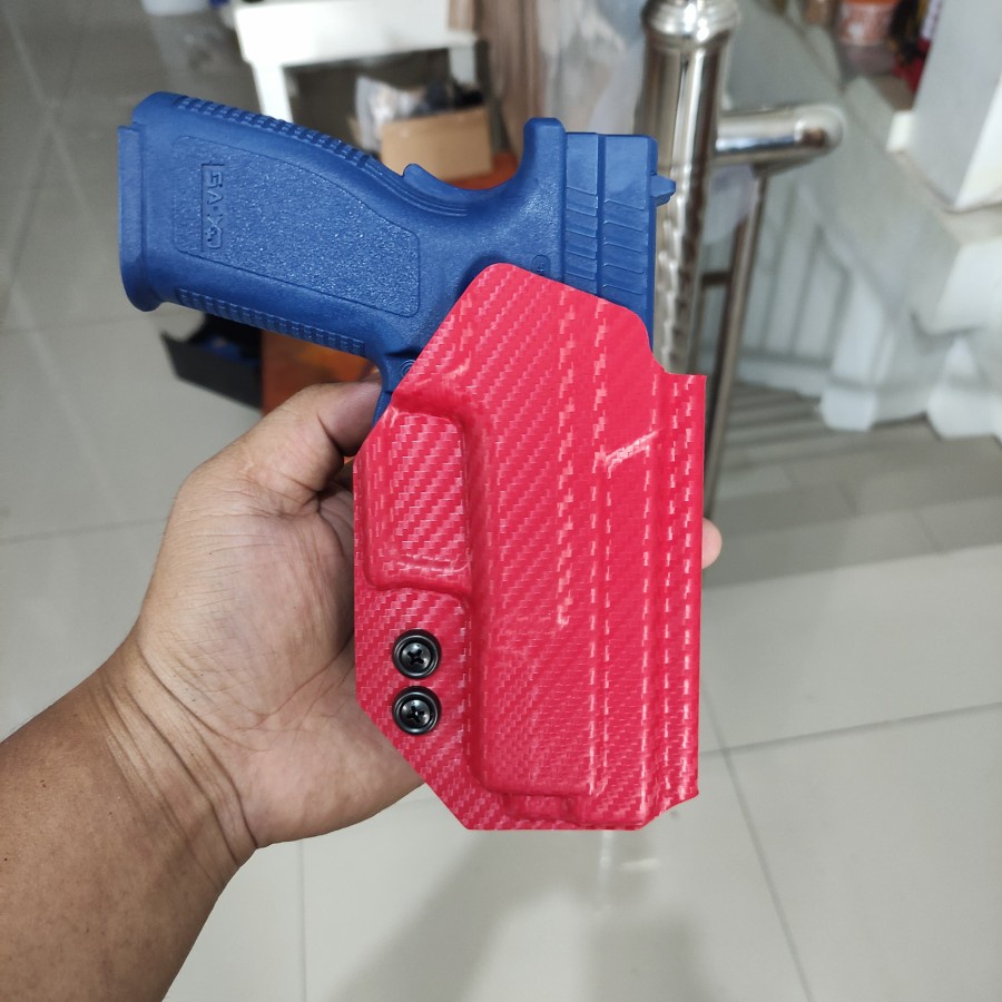 Kydex holster hs 9 carbon merah holster hs9 termurah