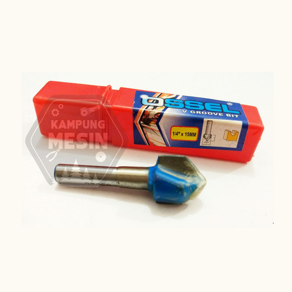 Mata router vee groove 15mm OSSEL mata trimmer vee groove 15mm OSSEL mata profil vee groove 15mm