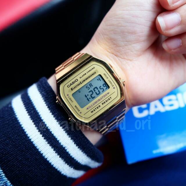 Casio A 168 WG Gold
