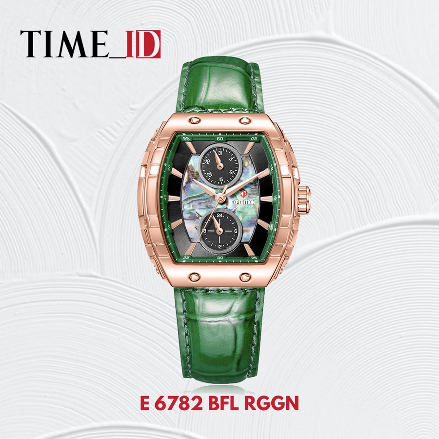 Jam Tangan Expedition E 6782 BFL Rosegold Green Wanita