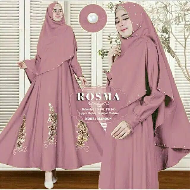 VGN ROSMA SYAR'I / MAXI ROSMA / GAMIS WANITA MUSLIM / GAMIS WANITA / GAMIS TERTREND / BEST SELLER