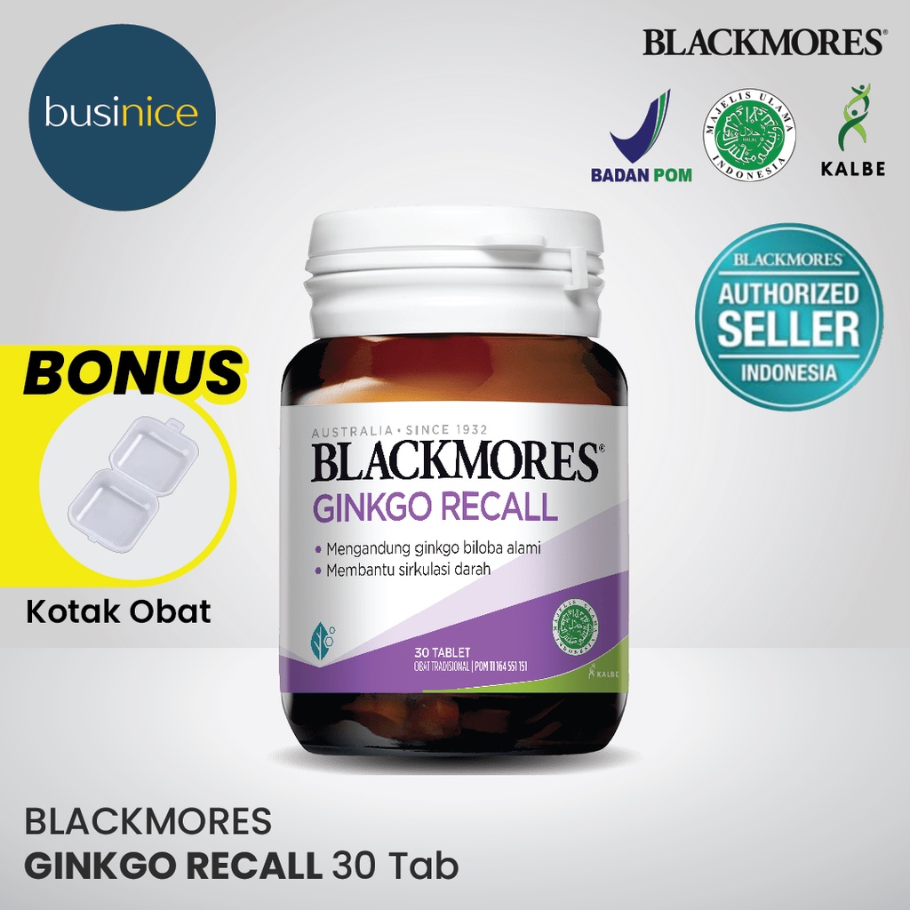 Blackmores Ginkgo Recall 30 Tablet BPOM Gingko Biloba